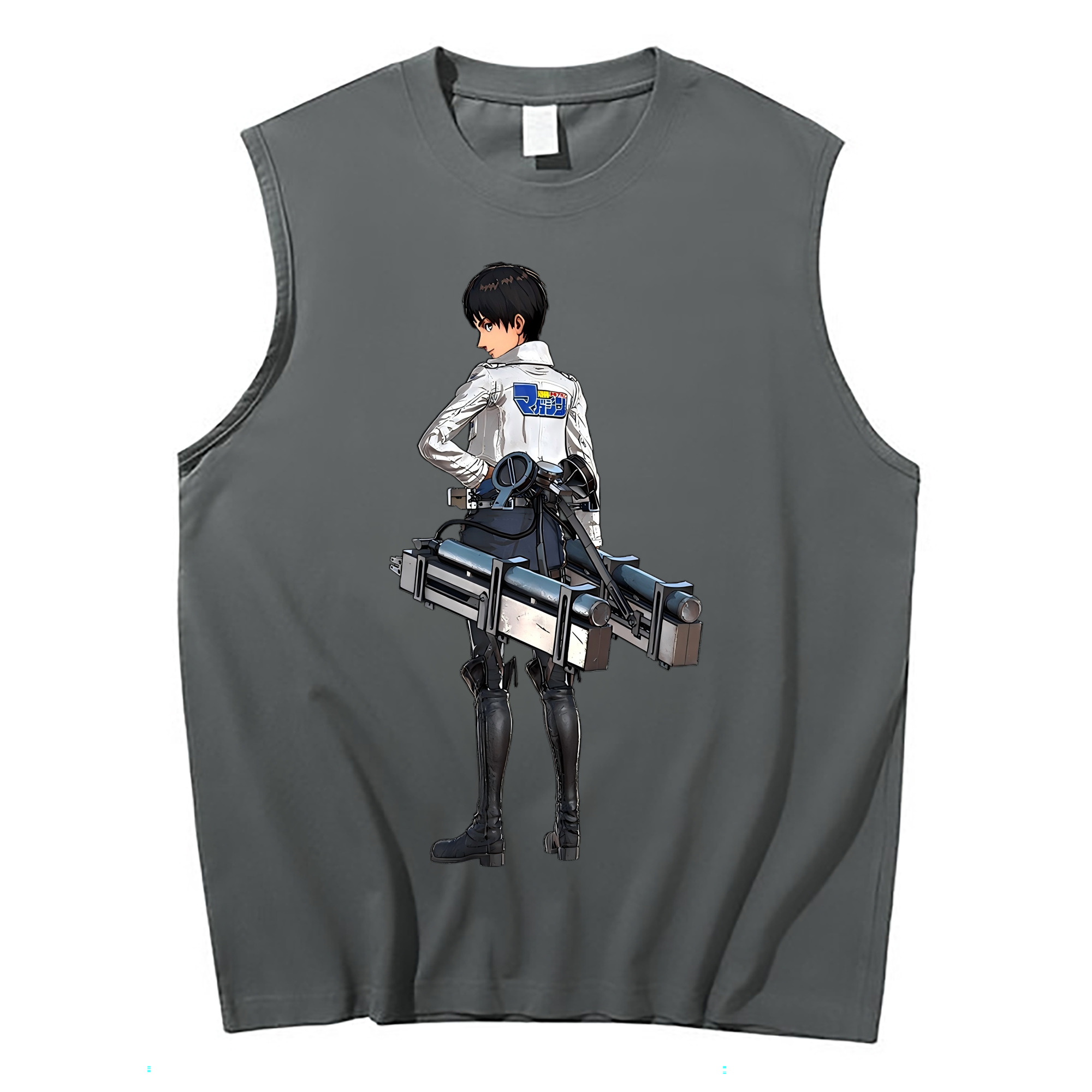（画像用） 進撃の巨人 エレン･イェーガー Attack on Titan Eren Jäger コットン100％タンクトップ（フロントプリント）